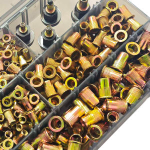 Bộ Dụng Cụ Đinh Tán Theo Hệ Mét 495 Chiếc Kích Thước M3-M8 Kèm 5 Dụng Cụ Đinh Tán Bộ Dụng Cụ Chèn Ren Dùng Trong Chế Tác Gỗ Của Zimir