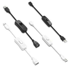 28cm USB Switch Cable Adapter With ON/OFF Switch Cable Extension Toggle For LED Light USB Fan Power Switch Durable Supply Line