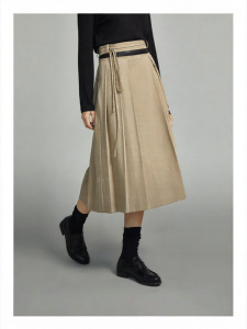Elle | High Waist A-line Drape Skirt