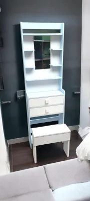 meja kosmetik rias plus cermin dan kursi