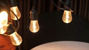 Bộ Dây Đèn Thả Ngoài Trời 10 Mét 20 Bóng Đèn Edison 2w - S14 Trang trí quán cà phê trà chanh trà sữa