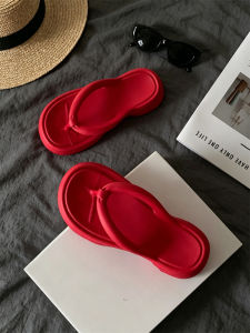 XIXITIAO | Narrow Straps Height-Increasing Non-Slip Beach Flip Flops