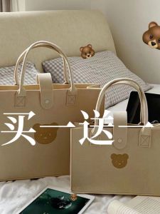 New Cute Felt Bag Handbag Cartoon Doll Mummy Bag Hundred Days Banquet Gift Shopping Bag for Girls Small Carrying Bag