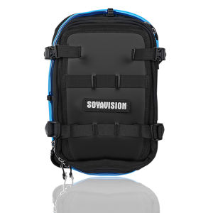 SOYAVISION Motorcycle Tank Bag Versatile Helmet Backpack With Rain Cover With Water Bag Multi-compartment Universal