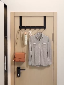 KAMJE Gantungan Baju Belakang Pintu 6 Hook Organizer Rak Serbaguna Anti Karat Hemat Tempat KAJ7168