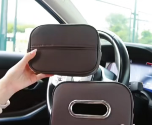 Tempat Tissue Mobil Kulit 3in1 Headrest Armrest Visor Leather Premium 3109