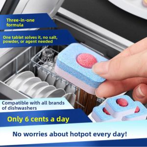 JIFANPAUL | Specialized Dishwasher Cleaner and Softener 3-in-1 Detergent Tablet