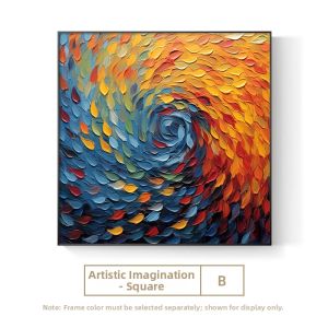 Creative Square Abstract American Art Wall Decoration For Dining Room And Living Room
