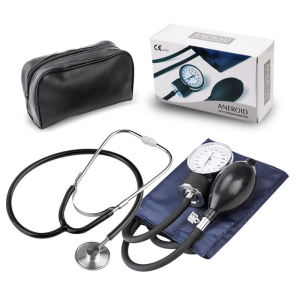 JUSTLANG Medical Manual Blood Pressure Monitor Stethoscope Easy To Carry Arm Style Adult Child Single Listening Head