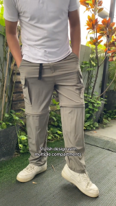 Manjaru Cargo Convertible Pants 2 (Detachable) - Water Resistant Multi-Pocket Cargo Pants for Hiking Trekking & Camping
