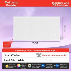 MEIDENGFEN | Kitchen Bathroom Integrated LED Ceiling Light 300x600mm