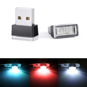 รถ USB Ambient Light ไฟ LED ตกแต่งฟรีดัดแปลงภายในไฟเท้าบนไฟบรรยากาศรถยนต์