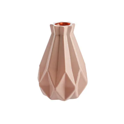 1pc Plastic Vase Home Decoration White Imitation Ceramic Flower Pot Plants Basket Nordic Wedding Decorative Dining Table Bedroom