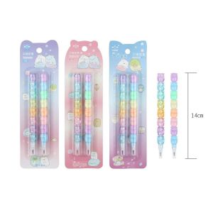 2pcs Cartoon Non-sharpening Pencils HB Lead Sketch Drawing Pencil Students Writing Pens School Stationery Pencil for Kids