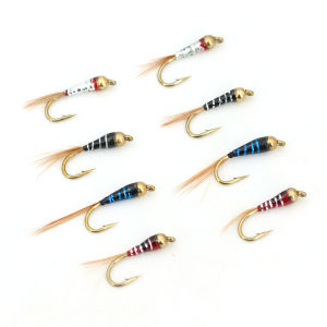 6 or 8PCS Epoxy Competitive Fly Flies Perdigon Nymphs Euro Nymphs For Trout Steelhead Grayling Freshwater Fly Fishing Lure Bait