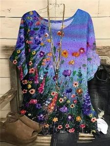 Printed Loose Short Sleeve Round Neck Shirts: A Comfortable Everyday Choice