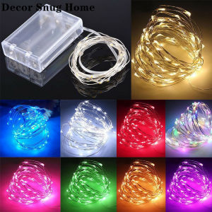 Free Shipping ลวดทองแดงที่ใช้แบตเตอรี่ไฟประดับไฟ LED 5-10ม. ส่วนสายไฟกันน้ำโคมไฟแฟรี่ดาว ร่มและกลางเหมาะสมกันไฟประดับ