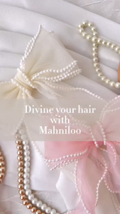 Pita Organza4CM Panjang Pita Korea Pearl Chiffon Organza Pearl Pinggir Mutiara PT12