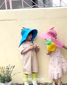Mũ Chống Nắng Cho Bé UPF50+ Vành Rộng Có Che Gáy Mũ Đi Biển Cho Bé Trai Bé Gái 1-6 Tuổi
