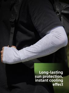 MiiOW | Mens Summer Outdoor Sports Fishing Cycling Special Ice Silk Cool Sensation Sleeve Covers UV Protection Hand Sleeve MiiOW