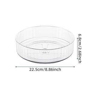 360° Rotating Tray Lazy Susan Fridge Organizer Turntable Storage Tray Clear Food Storage Organizer Spice Rack kitchen Organizer