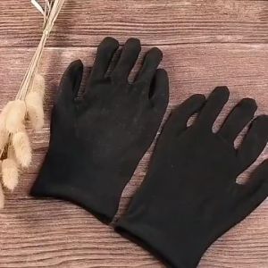1pair Jewelry Gloves Adult Etiquette Gloves Watch Silver Inspection Gloves Cosy Soft Driving Gloves