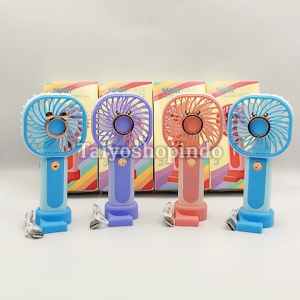 TAIYO Mini Fan Portable Kipas Angin Kecil karakter Multifungsi 3 Speed Mobile Phone Holder Rechargeable