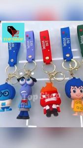 TOP SHOP 1pcs Inside Out Keychain Cartoon Keychain Disney and Pixar Sadness Fear Anger Disgust Joy Backpack Pendant Car Keychain Childrens Toy Party Gift Birthday Gift