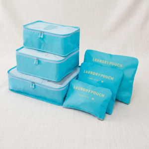 Portable 6 Piece Travel Storage Bags Set Clothes Organizer Luggage Pouch Suitcase Closet Drawer Organizer