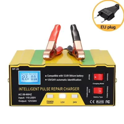 Charger Aki Digital 10Ah 12/24V Otomatis Baterai Penuh Bisa Untuk Aki Kering Dan Basah
