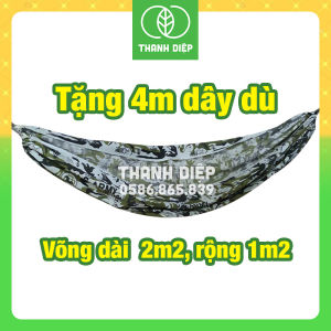 (TẶNG DÂY) Võng vải dài 2m2 rộng rãi bền bỉ (Giao màu ngẫu nhiên) – Mùng mền Thanh Diệp