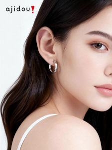ajidou | Delicate Versatile Simple Design Silver Hoop Earrings