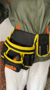Multifunctional Strong Magnetic Tool Waist Bag with 26 Pocket Tool Belts Adjustable Multi-pocket Repair Tool Bag Electrician