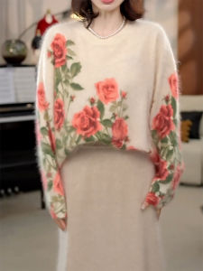 QINGNAER | Autumn Fresh Country Style Loose Floral Print Top