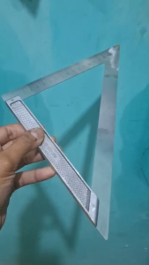 Penggaris Skala Pengaris Stainless Antikarat Segitiga Multifungsi 20cm