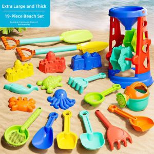 BABYSHOME | Sand Play Toy Set Shovels Buckets Carts for Beach Pool