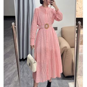 TM 59001 Dress Theana embroidery cotton belted katbol import