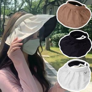 ใช้งานได้สองแบบหมวกบังแดดเปลือกหอยขนาดใหญ่ที่รัดผมหมวกแก๊ปสำหรับเด็กผู้หญิงกันแดดกลางแจ้งฤดูร้อนหมวกชายหาดพับได้แบบพกพา