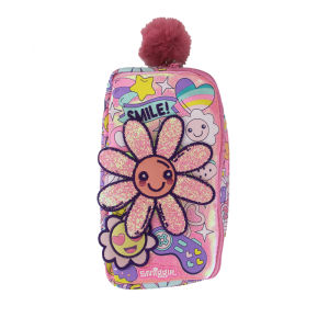 Austria Smiggle เก็บเครื่องเขียนของเด็กเด็กหญิงเจ๋งกระเป๋าคลัตช์เม่นทานตะวันสีแดงกุหลาบกล่องดินสอ