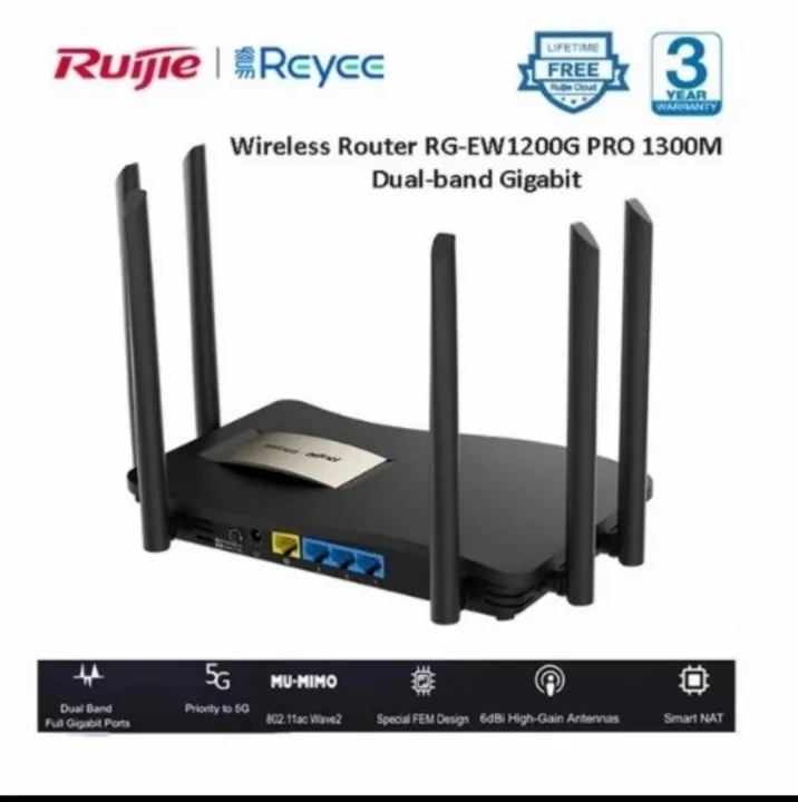 Harga Router Rbg412nd Ruijie Reyee RG-EW1200G Pro 1300M Dual Band Gigabit Wireless Router ...