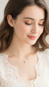 Set Kalung Kekinian LIontin Permata satu Lapis Emas Rantai Belut Perhiasan Wanita Anti Karat