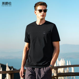 Enjeolon | Heavy Coolness Solona Split Structure Casual Round Neck T-Shirt for Men 220G