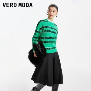 Vero Moda | Áo Sweater Thoáng Mái Có Sọc và Chữ Cho Mùa Thu