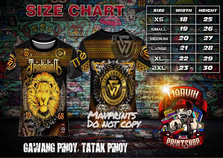54 years TRISKELION/ TAU GAMMA PHI Fratshirt Full Sublimation (Yellow ...