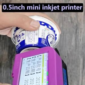 28 Languages 12.7mm Mini Portable Inkjet Printer Expiry Date Code Logo Batch Numbers Handheld ink Device with Grips Cartridge