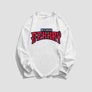 Autumn Fashion Brand Letters Print Pure Cotton Long Sleeves T-Shirt Mens and Womens Couple Stylish Loose Street Bottoming Shirt Tops