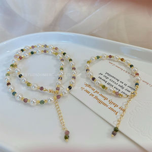 Natural Colorful Amethyst Pearl Necklace for Women Starfish Collection Dopaamine Sweet Elegant Bracelet Summer Choker