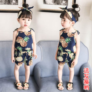 ข้อเสนอพิเศษ ฤดูร้อน ผ้าไหม ผ้าฝ้าย ชุดเด็กผู้หญิงชุดใหม่ 2023 มีสไตล์ สองชิ้น เด็กทารก เสื้อผ้าสําหรับสาวน้อย