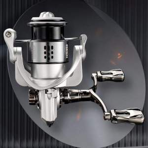 รีลตกปลา โยกคู่ สปินเนอร์ประเภทรอกตกปลา ด้วยแถบสมดุล 8kg 5.2:1 โลหะ แบริ่งบอล เหมาะสำหรับปลาขนาดเล็ก