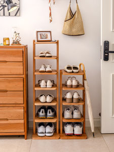 YANPU | Multilayered Slim Wooden Shoe Rack